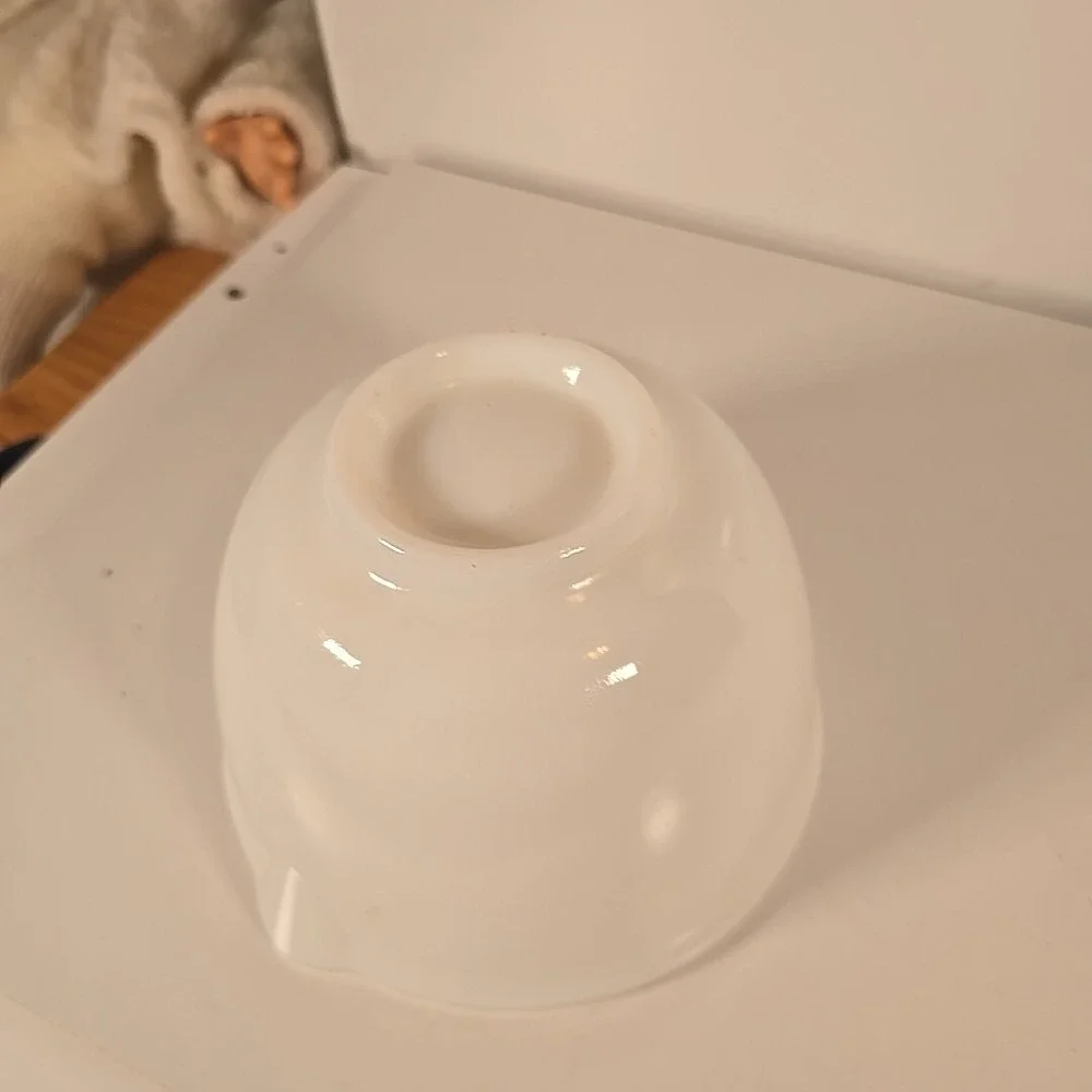 Vtg Glasbake For Sunbeam Mixmaster Mixing Bowl White Milk Glass‎ 6
